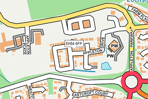 EH54 6FP map - OS OpenMap – Local (Ordnance Survey) EH54 6FP map - OS OpenMap – Local (Ordnance Survey)