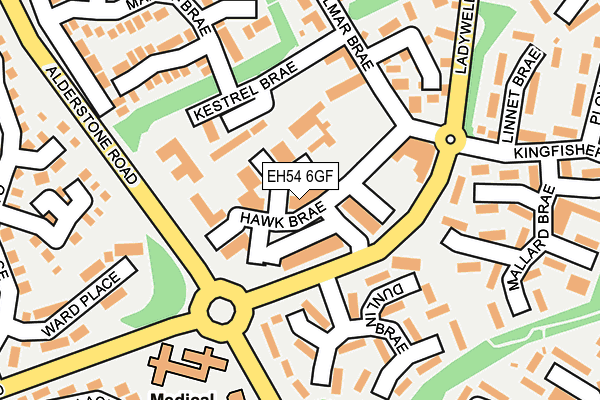 EH54 6GF map - OS OpenMap – Local (Ordnance Survey) EH54 6GF map - OS OpenMap – Local (Ordnance Survey)