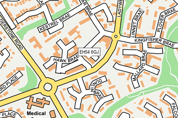 EH54 6GJ map - OS OpenMap – Local (Ordnance Survey) EH54 6GJ map - OS OpenMap – Local (Ordnance Survey)