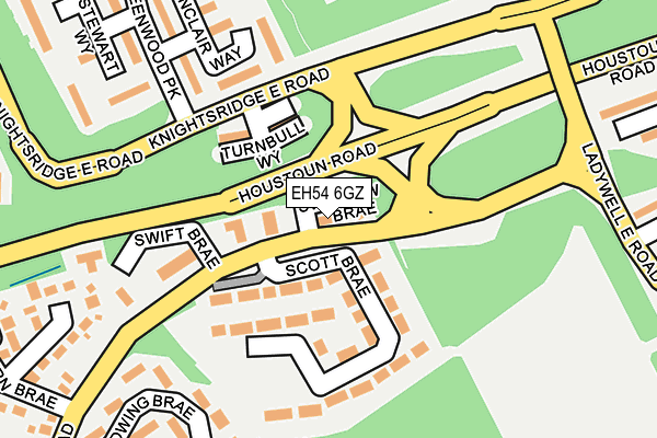 EH54 6GZ map - OS OpenMap – Local (Ordnance Survey) EH54 6GZ map - OS OpenMap – Local (Ordnance Survey)