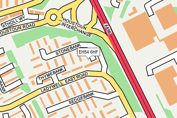 EH54 6HF map - OS OpenMap – Local (Ordnance Survey) EH54 6HF map - OS OpenMap – Local (Ordnance Survey)