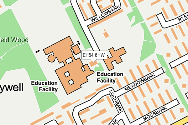 EH54 6HW map - OS OpenMap – Local (Ordnance Survey) EH54 6HW map - OS OpenMap – Local (Ordnance Survey)