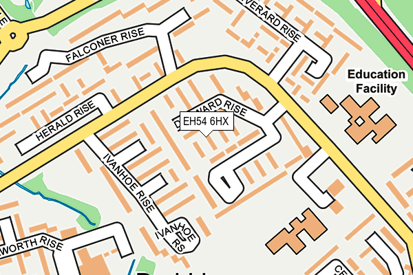 EH54 6HX map - OS OpenMap – Local (Ordnance Survey) EH54 6HX map - OS OpenMap – Local (Ordnance Survey)