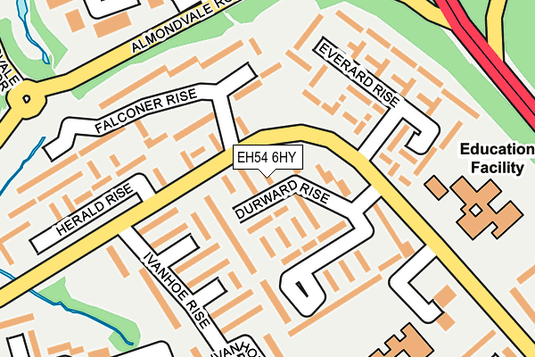 EH54 6HY map - OS OpenMap – Local (Ordnance Survey) EH54 6HY map - OS OpenMap – Local (Ordnance Survey)