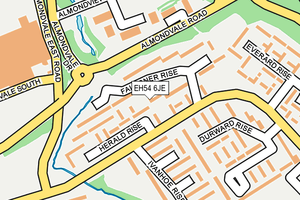 EH54 6JE map - OS OpenMap – Local (Ordnance Survey) EH54 6JE map - OS OpenMap – Local (Ordnance Survey)