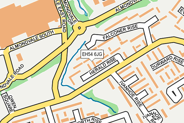 EH54 6JG map - OS OpenMap – Local (Ordnance Survey) EH54 6JG map - OS OpenMap – Local (Ordnance Survey)