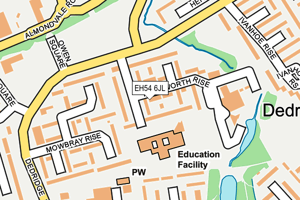 EH54 6JL map - OS OpenMap – Local (Ordnance Survey) EH54 6JL map - OS OpenMap – Local (Ordnance Survey)