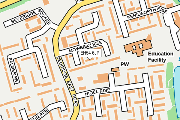 EH54 6JP map - OS OpenMap – Local (Ordnance Survey) EH54 6JP map - OS OpenMap – Local (Ordnance Survey)