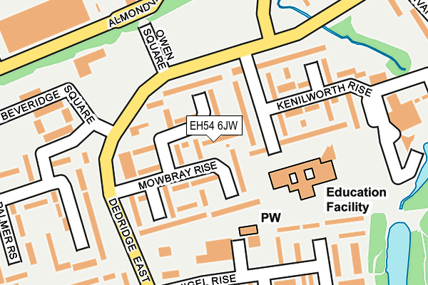 EH54 6JW map - OS OpenMap – Local (Ordnance Survey) EH54 6JW map - OS OpenMap – Local (Ordnance Survey)