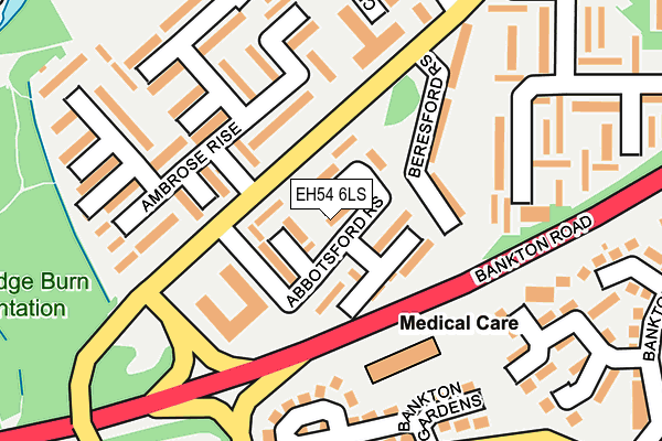 EH54 6LS map - OS OpenMap – Local (Ordnance Survey) EH54 6LS map - OS OpenMap – Local (Ordnance Survey)