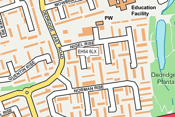 EH54 6LX map - OS OpenMap – Local (Ordnance Survey) EH54 6LX map - OS OpenMap – Local (Ordnance Survey)