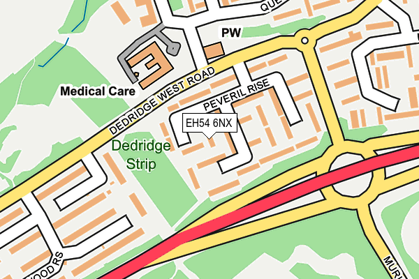 EH54 6NX map - OS OpenMap – Local (Ordnance Survey) EH54 6NX map - OS OpenMap – Local (Ordnance Survey)