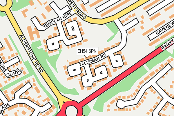 EH54 6PN map - OS OpenMap – Local (Ordnance Survey) EH54 6PN map - OS OpenMap – Local (Ordnance Survey)