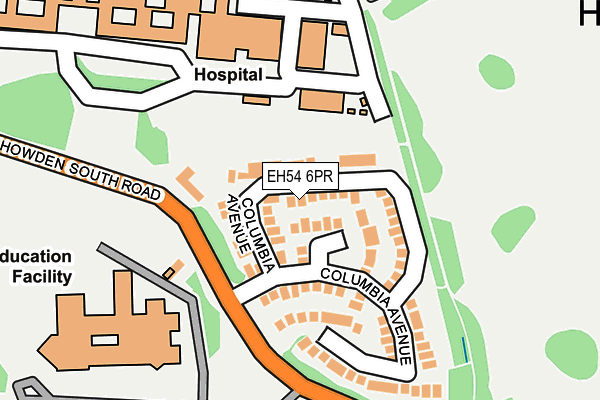 EH54 6PR map - OS OpenMap – Local (Ordnance Survey) EH54 6PR map - OS OpenMap – Local (Ordnance Survey)
