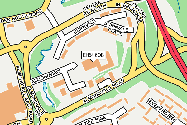 EH54 6QB map - OS OpenMap – Local (Ordnance Survey) EH54 6QB map - OS OpenMap – Local (Ordnance Survey)