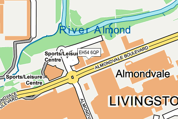 EH54 6QP map - OS OpenMap – Local (Ordnance Survey) EH54 6QP map - OS OpenMap – Local (Ordnance Survey)