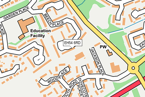 EH54 6RD map - OS OpenMap – Local (Ordnance Survey) EH54 6RD map - OS OpenMap – Local (Ordnance Survey)