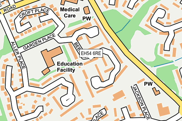 EH54 6RE map - OS OpenMap – Local (Ordnance Survey) EH54 6RE map - OS OpenMap – Local (Ordnance Survey)