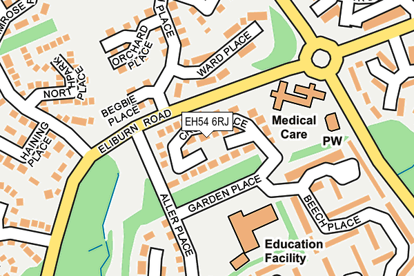 EH54 6RJ map - OS OpenMap – Local (Ordnance Survey) EH54 6RJ map - OS OpenMap – Local (Ordnance Survey)