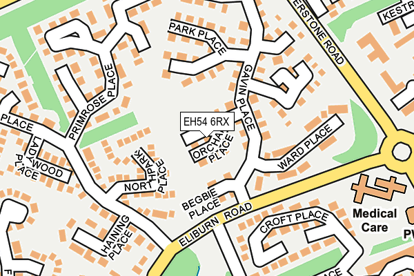 EH54 6RX map - OS OpenMap – Local (Ordnance Survey) EH54 6RX map - OS OpenMap – Local (Ordnance Survey)