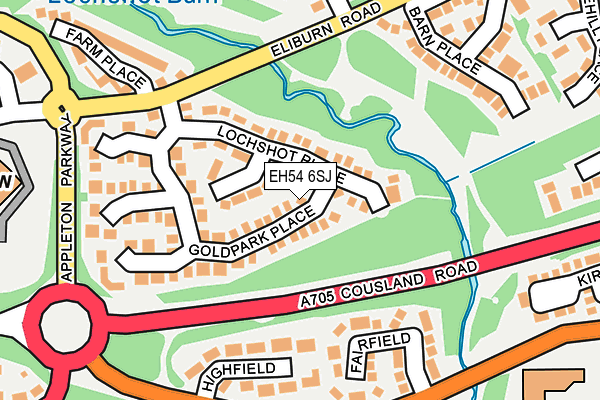 EH54 6SJ map - OS OpenMap – Local (Ordnance Survey) EH54 6SJ map - OS OpenMap – Local (Ordnance Survey)