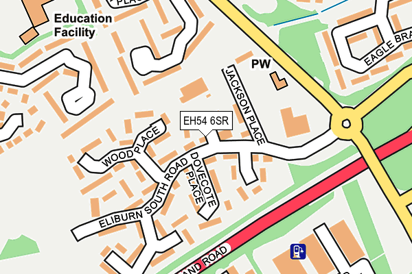 EH54 6SR map - OS OpenMap – Local (Ordnance Survey) EH54 6SR map - OS OpenMap – Local (Ordnance Survey)