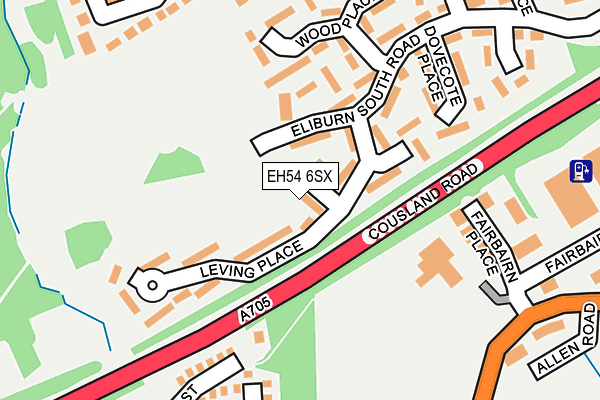 EH54 6SX map - OS OpenMap – Local (Ordnance Survey) EH54 6SX map - OS OpenMap – Local (Ordnance Survey)