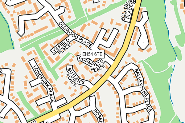 EH54 6TE map - OS OpenMap – Local (Ordnance Survey) EH54 6TE map - OS OpenMap – Local (Ordnance Survey)