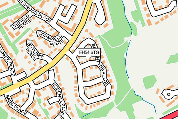 EH54 6TG map - OS OpenMap – Local (Ordnance Survey) EH54 6TG map - OS OpenMap – Local (Ordnance Survey)