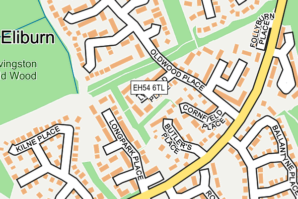 EH54 6TL map - OS OpenMap – Local (Ordnance Survey) EH54 6TL map - OS OpenMap – Local (Ordnance Survey)