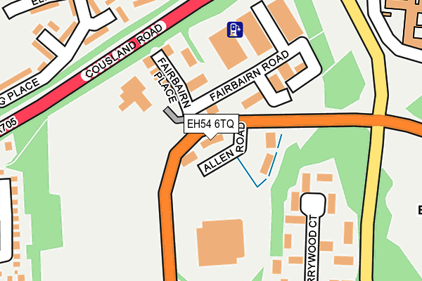 EH54 6TQ map - OS OpenMap – Local (Ordnance Survey) EH54 6TQ map - OS OpenMap – Local (Ordnance Survey)