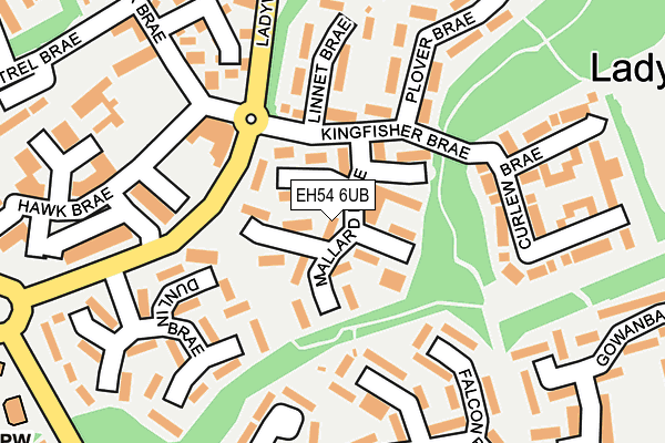 EH54 6UB map - OS OpenMap – Local (Ordnance Survey) EH54 6UB map - OS OpenMap – Local (Ordnance Survey)