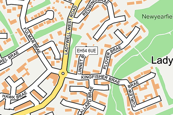 EH54 6UE map - OS OpenMap – Local (Ordnance Survey) EH54 6UE map - OS OpenMap – Local (Ordnance Survey)