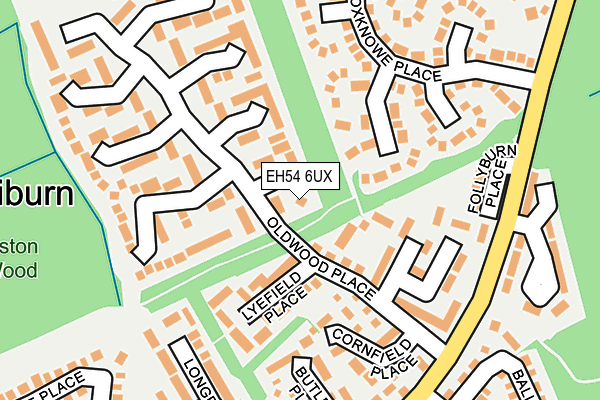 EH54 6UX map - OS OpenMap – Local (Ordnance Survey) EH54 6UX map - OS OpenMap – Local (Ordnance Survey)