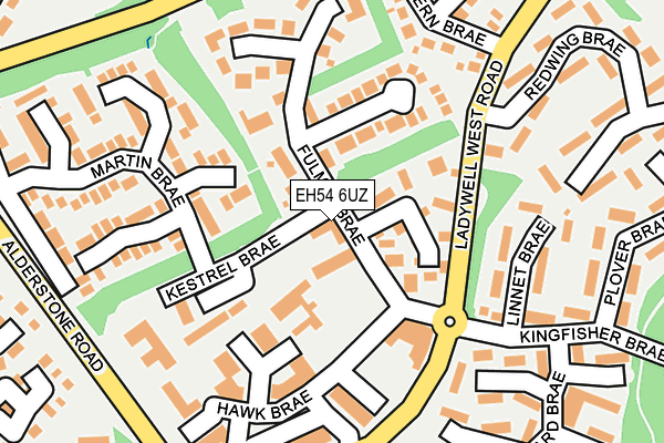 EH54 6UZ map - OS OpenMap – Local (Ordnance Survey) EH54 6UZ map - OS OpenMap – Local (Ordnance Survey)