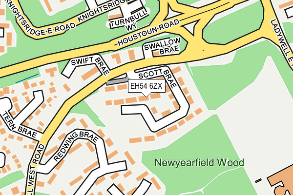 EH54 6ZX map - OS OpenMap – Local (Ordnance Survey) EH54 6ZX map - OS OpenMap – Local (Ordnance Survey)