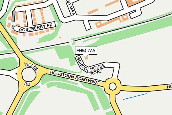 EH54 7AA map - OS OpenMap – Local (Ordnance Survey) EH54 7AA map - OS OpenMap – Local (Ordnance Survey)