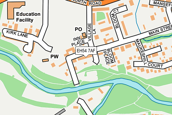 EH54 7AF map - OS OpenMap – Local (Ordnance Survey) EH54 7AF map - OS OpenMap – Local (Ordnance Survey)