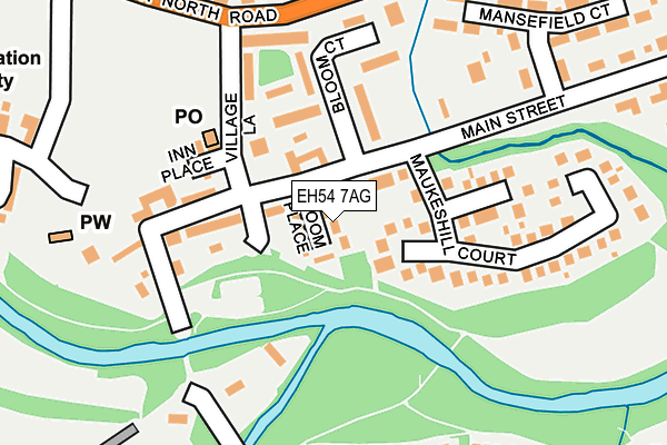 EH54 7AG map - OS OpenMap – Local (Ordnance Survey) EH54 7AG map - OS OpenMap – Local (Ordnance Survey)