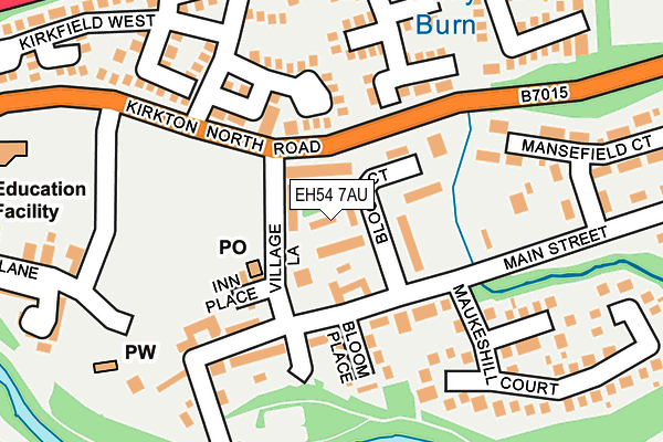 EH54 7AU map - OS OpenMap – Local (Ordnance Survey) EH54 7AU map - OS OpenMap – Local (Ordnance Survey)
