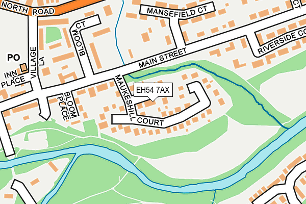 EH54 7AX map - OS OpenMap – Local (Ordnance Survey) EH54 7AX map - OS OpenMap – Local (Ordnance Survey)