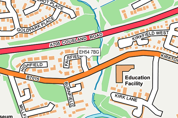 EH54 7BG map - OS OpenMap – Local (Ordnance Survey) EH54 7BG map - OS OpenMap – Local (Ordnance Survey)