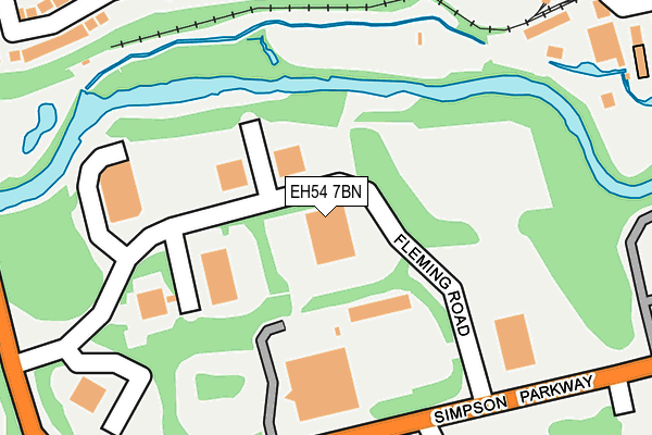 EH54 7BN map - OS OpenMap – Local (Ordnance Survey) EH54 7BN map - OS OpenMap – Local (Ordnance Survey)