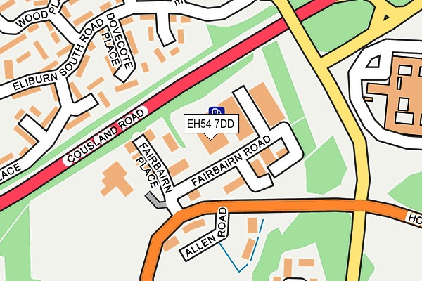 EH54 7DD map - OS OpenMap – Local (Ordnance Survey) EH54 7DD map - OS OpenMap – Local (Ordnance Survey)