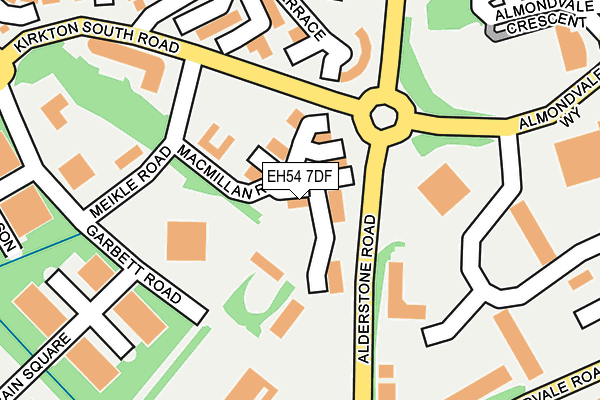 EH54 7DF map - OS OpenMap – Local (Ordnance Survey) EH54 7DF map - OS OpenMap – Local (Ordnance Survey)