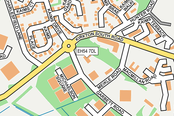 EH54 7DL map - OS OpenMap – Local (Ordnance Survey) EH54 7DL map - OS OpenMap – Local (Ordnance Survey)
