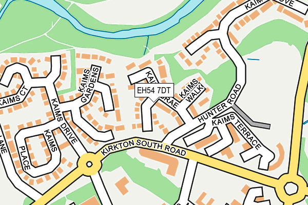 EH54 7DT map - OS OpenMap – Local (Ordnance Survey) EH54 7DT map - OS OpenMap – Local (Ordnance Survey)