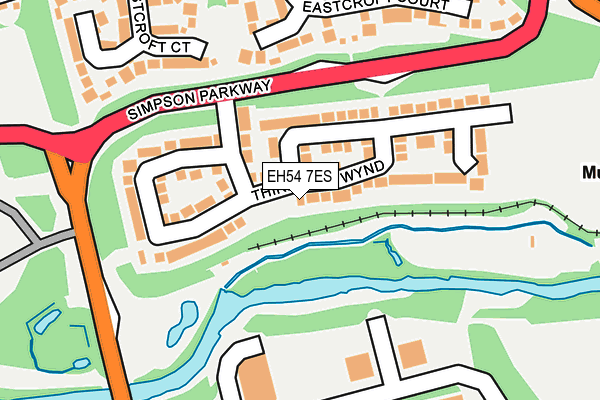 EH54 7ES map - OS OpenMap – Local (Ordnance Survey) EH54 7ES map - OS OpenMap – Local (Ordnance Survey)