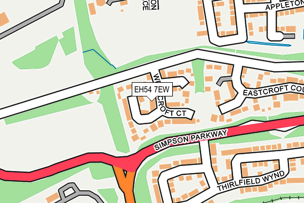EH54 7EW map - OS OpenMap – Local (Ordnance Survey) EH54 7EW map - OS OpenMap – Local (Ordnance Survey)