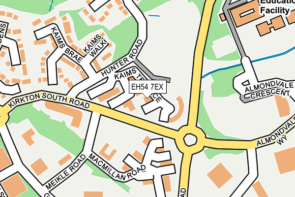 EH54 7EX map - OS OpenMap – Local (Ordnance Survey) EH54 7EX map - OS OpenMap – Local (Ordnance Survey)